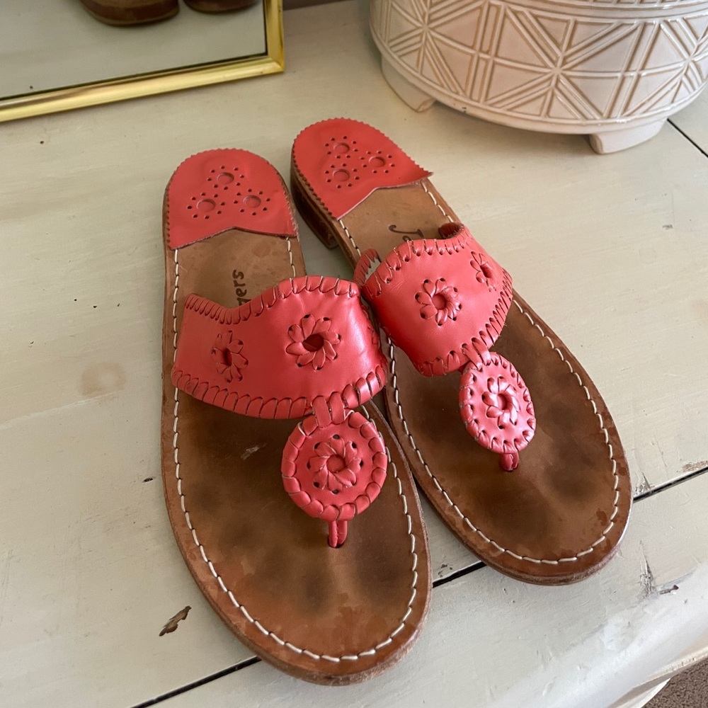 Jack Rogers Flat Sandals - Pink